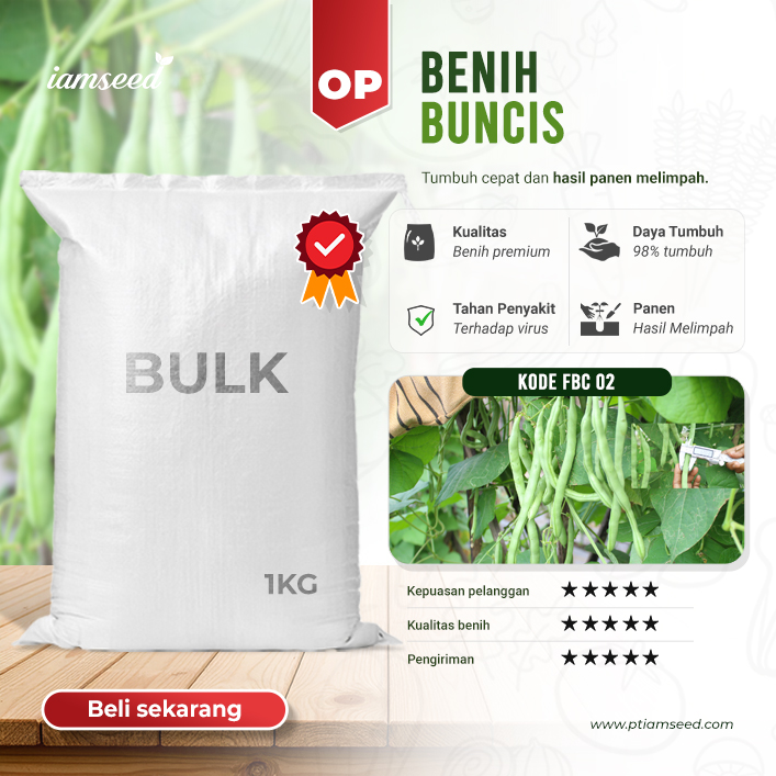 BULK 1kg – buncis OP (FBC 02) - PT. Indoseed Agri Makmur