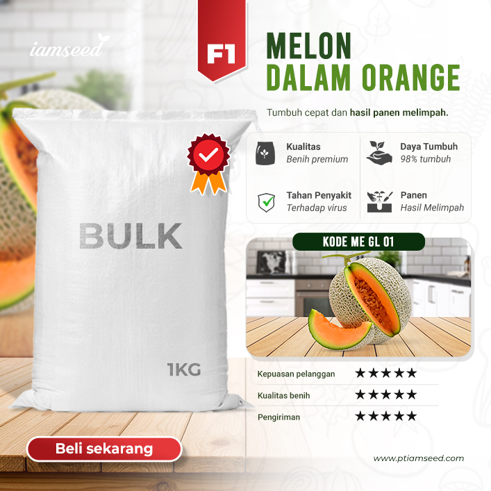 BULK 1kg – melon F1 (ME GL 01) - PT. Indoseed Agri Makmur