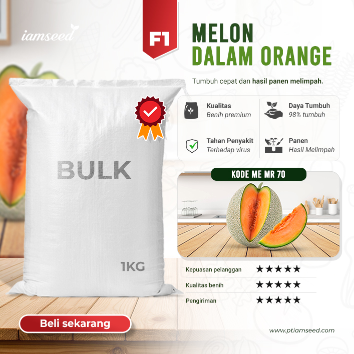 BULK 1kg – melon F1 (ME MR 70) - PT. Indoseed Agri Makmur