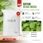 BULK 1kg – bayam hijau OP (BY 03) - PT. Indoseed Agri Makmur