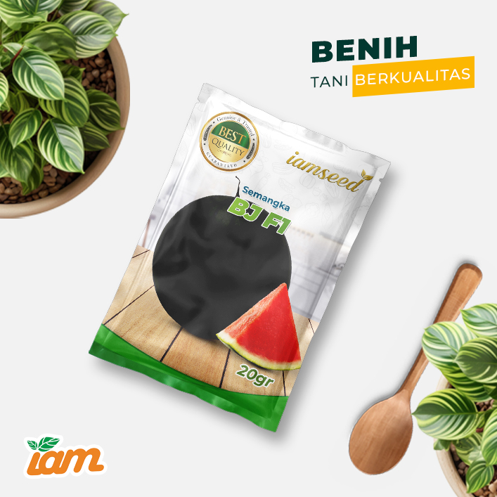 BJ F1 20gr | Semangka bulat hitam (Kemasan) - PT. Indoseed Agri Makmur